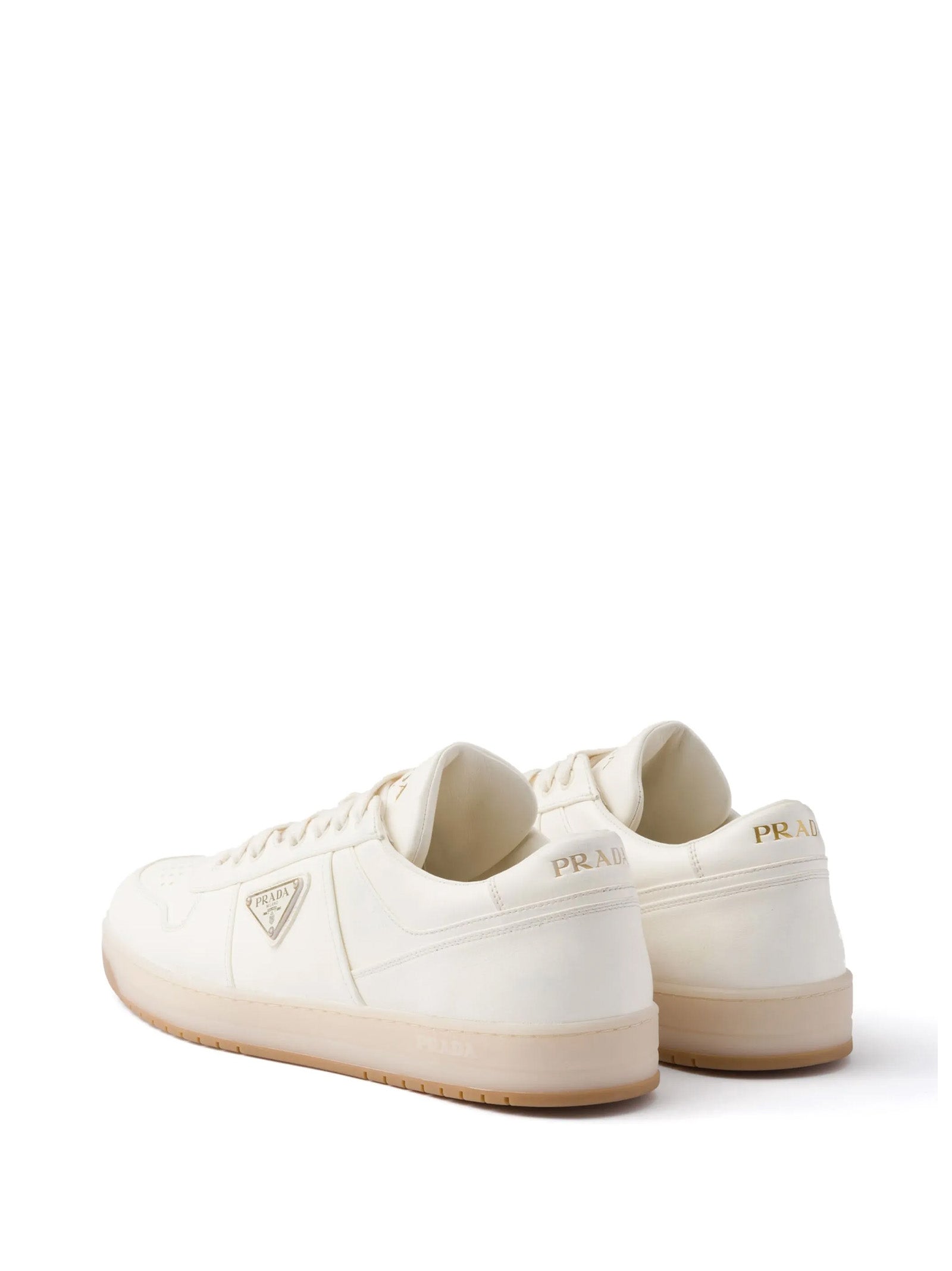 Prada Sneakers Ivory Lamb Leather