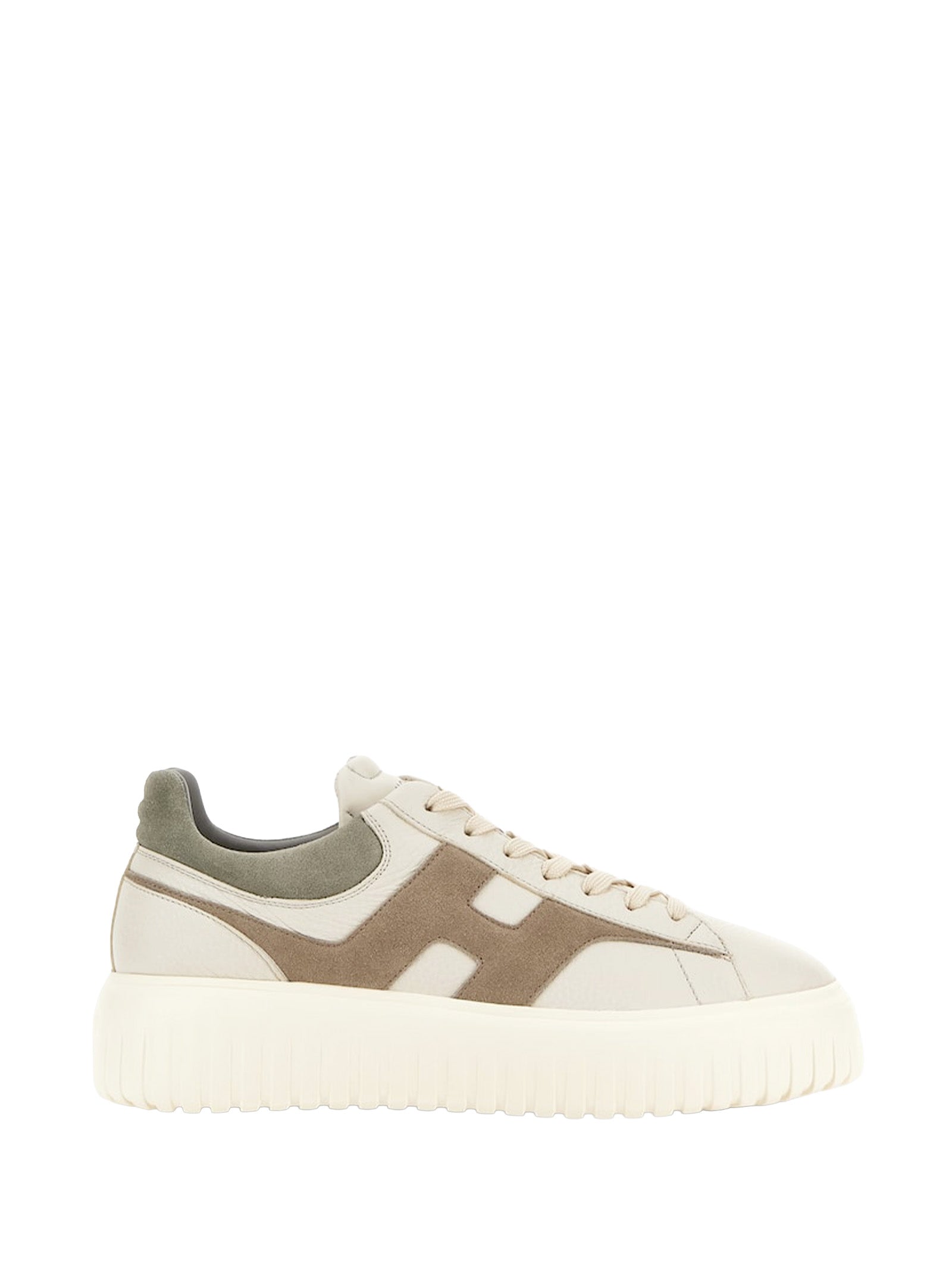 Hogan Sneakers Off-white / Taupe Olive Leather