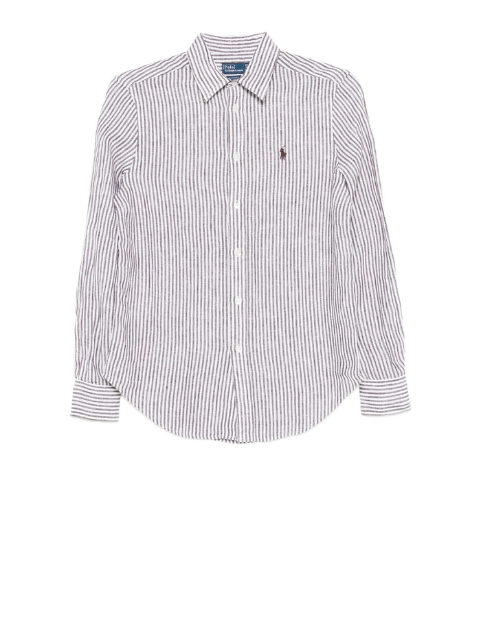 Polo Ralph Lauren Shirts Dark Brown White