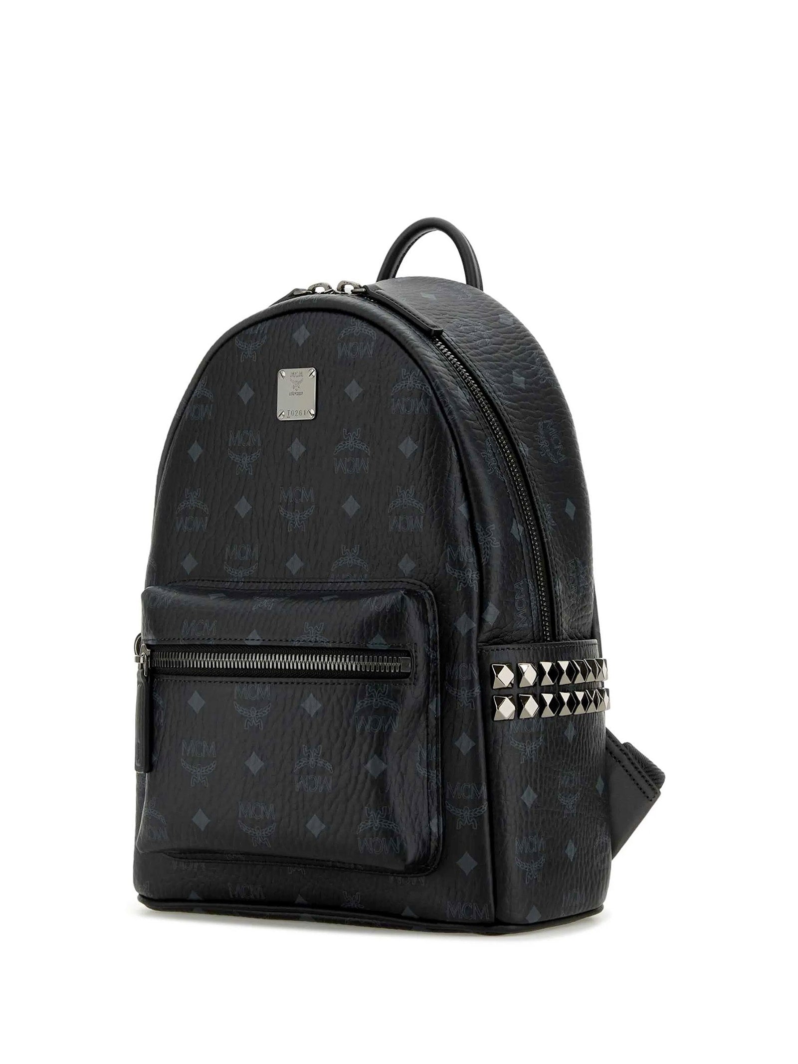 Mcm Bags Black Polyurethane Polyester Cotton