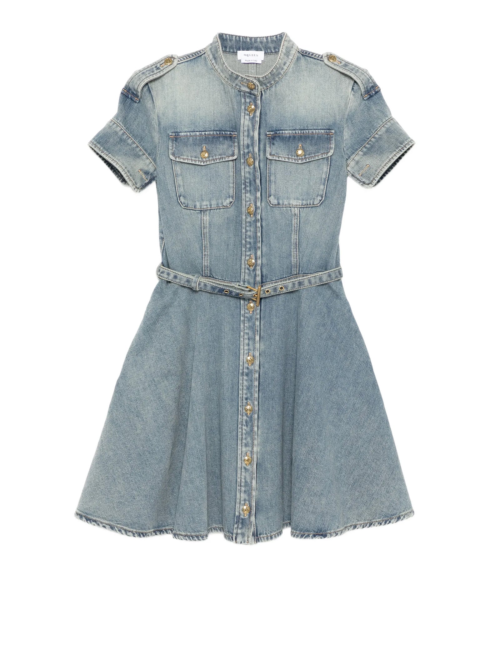 Alexander Mcqueen Dresses Light Blue Wash