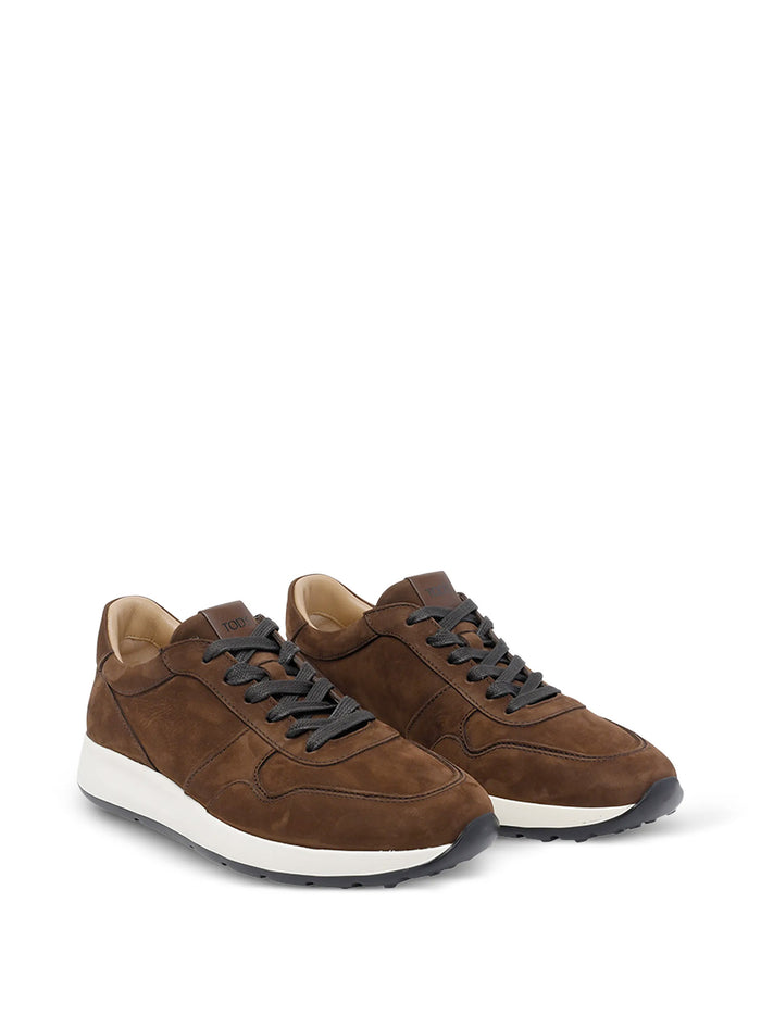 Tods Sneakers Brown Calfskin