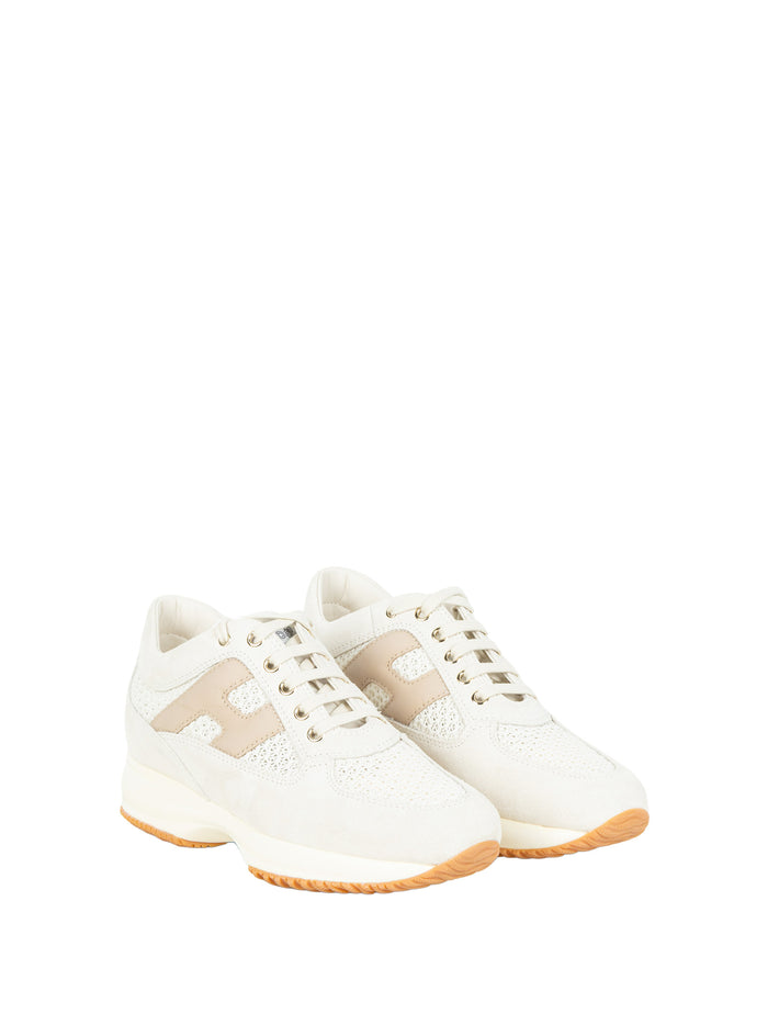 Hogan Sneakers Panna Beige Leather