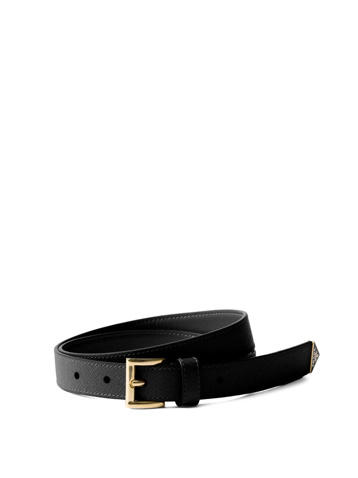 Prada Belts Black Calf Leather