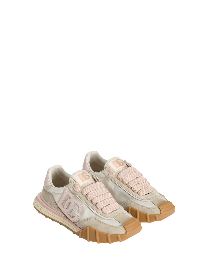 Dolce & Gabbana Sneakers Avorio Rosa Leather