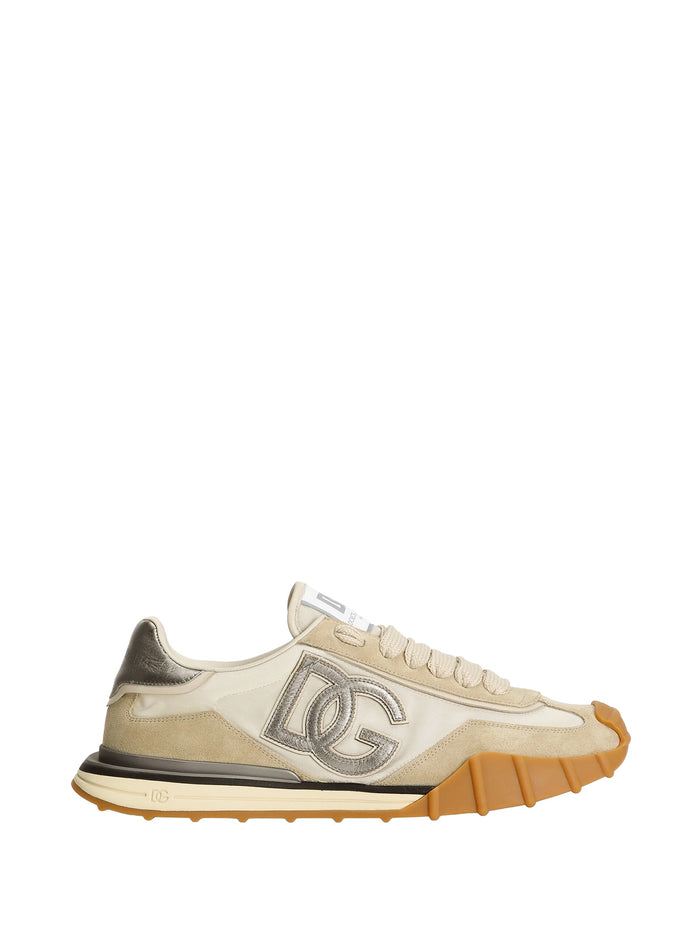 Dolce & Gabbana Sneakers Avorio Argento Leather