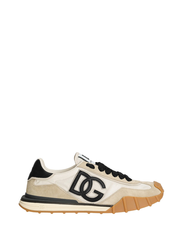 Dolce & Gabbana Sneakers Avorio Nero Leather