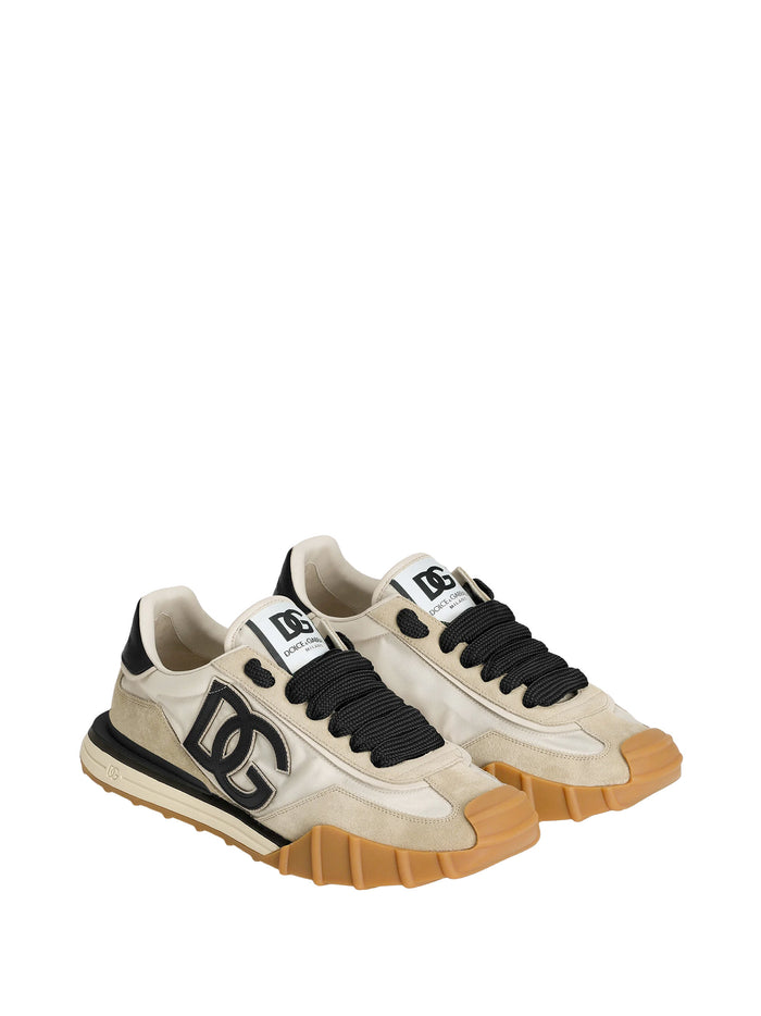 Dolce & Gabbana Sneakers Avorio Nero Leather