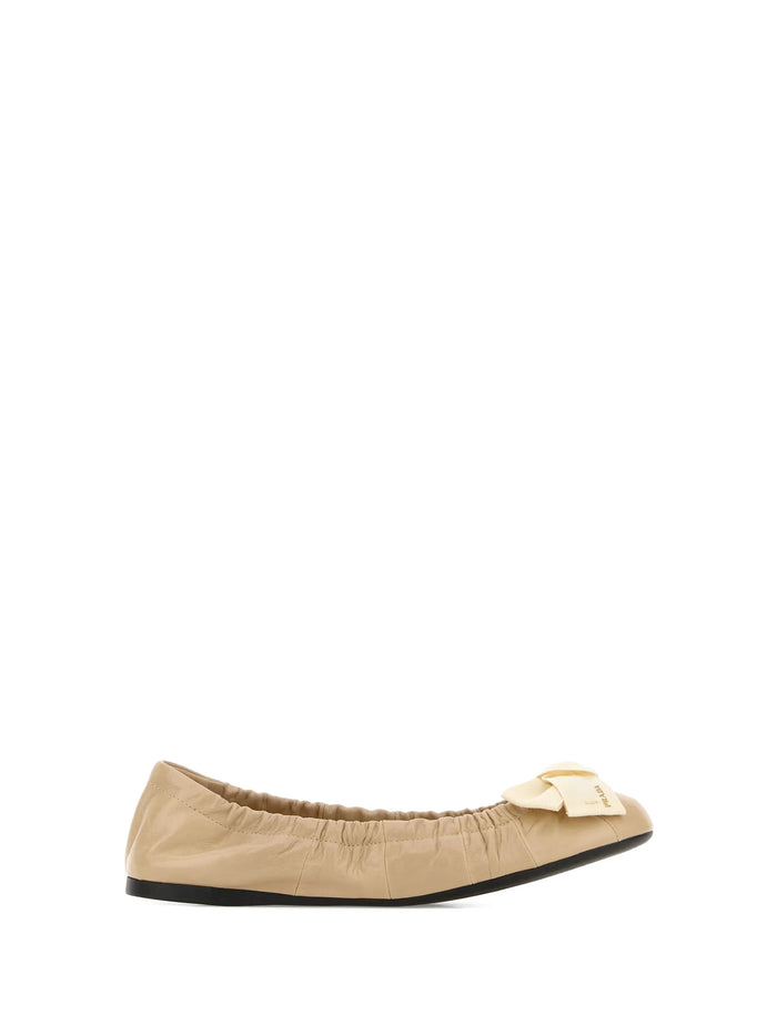 Prada Flat shoes Sand Calf Leather