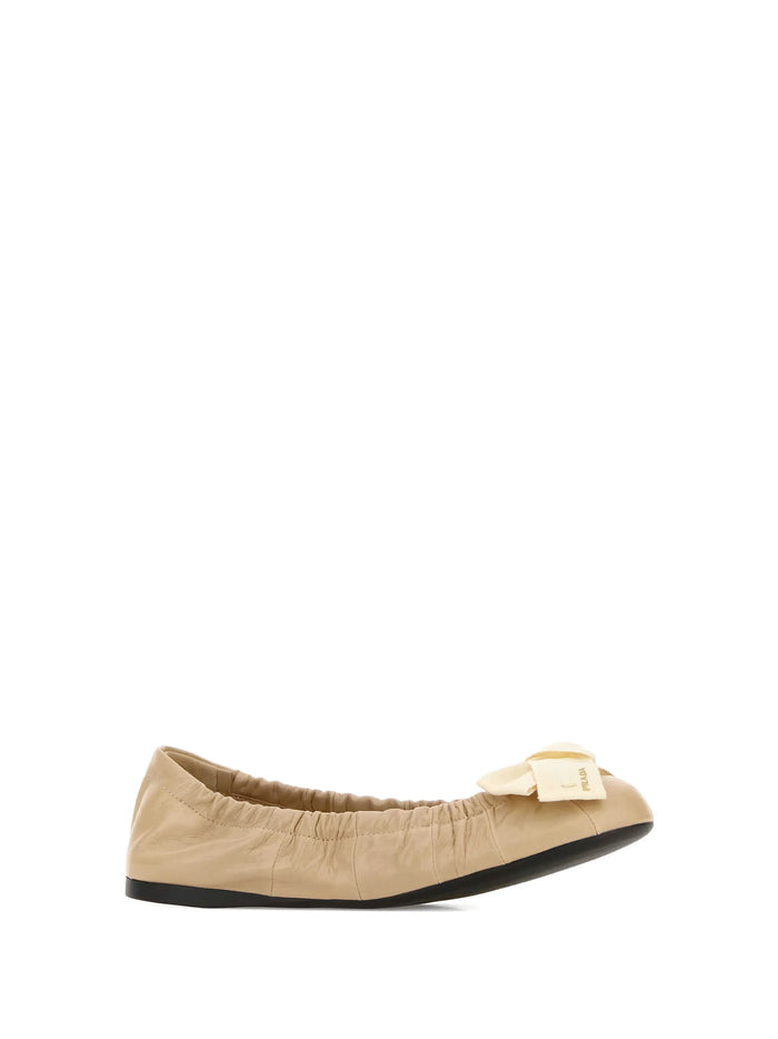 Prada Flat shoes Sand Calf Leather