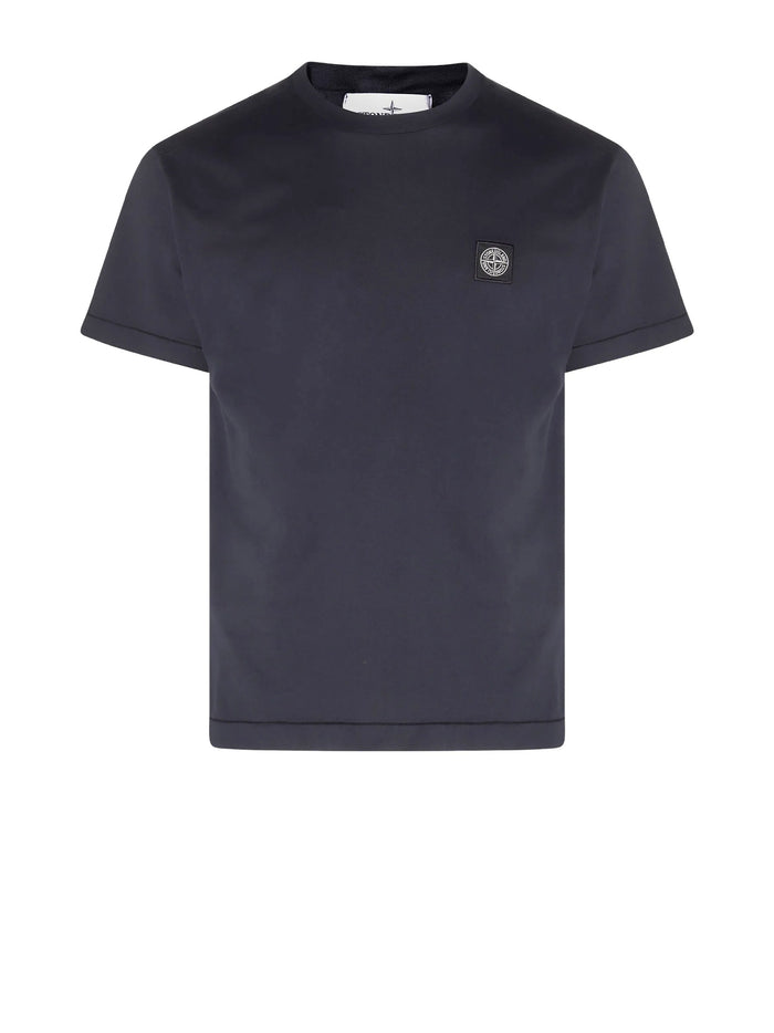 Stone Island T-Shirts And Polos Blue Cotone