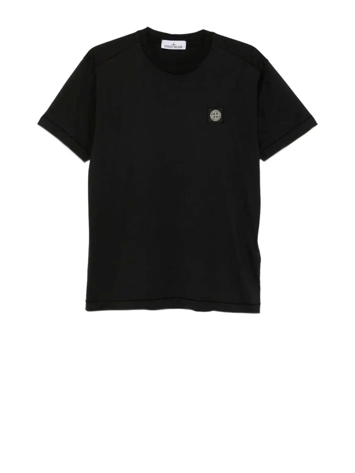 Stone Island T-Shirts And Polos Black Cotone