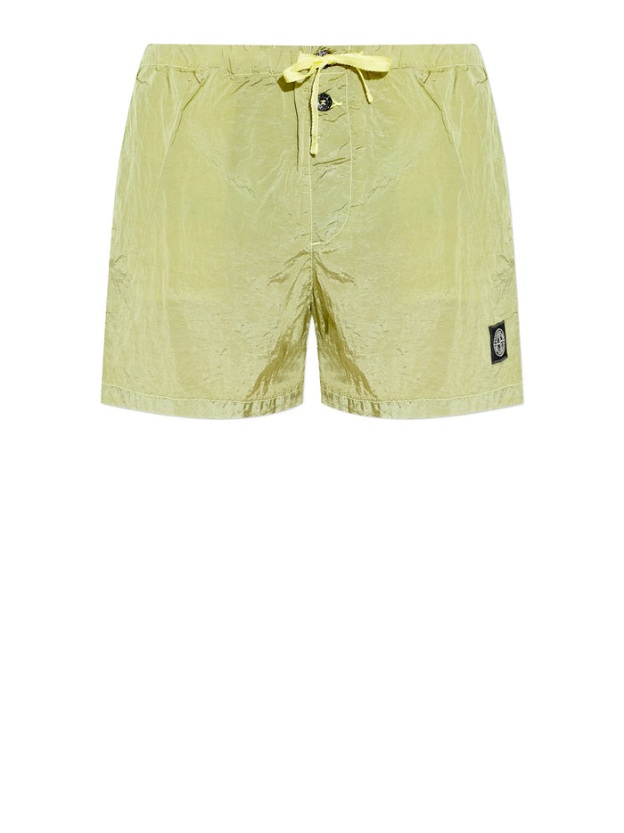 Stone Island Shorts Yellow Fibra Poliammidica