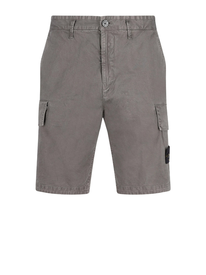 Stone Island Shorts Charcoal Cotone + Elastan