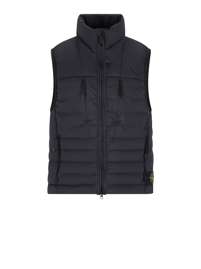 Stone Island Jackets Blue Elastan + Fibra Poliammidica