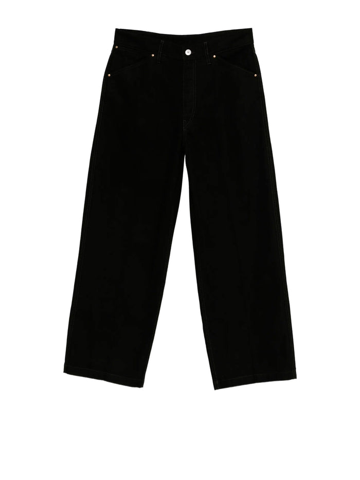 Lemaire Trousers Black Cotton