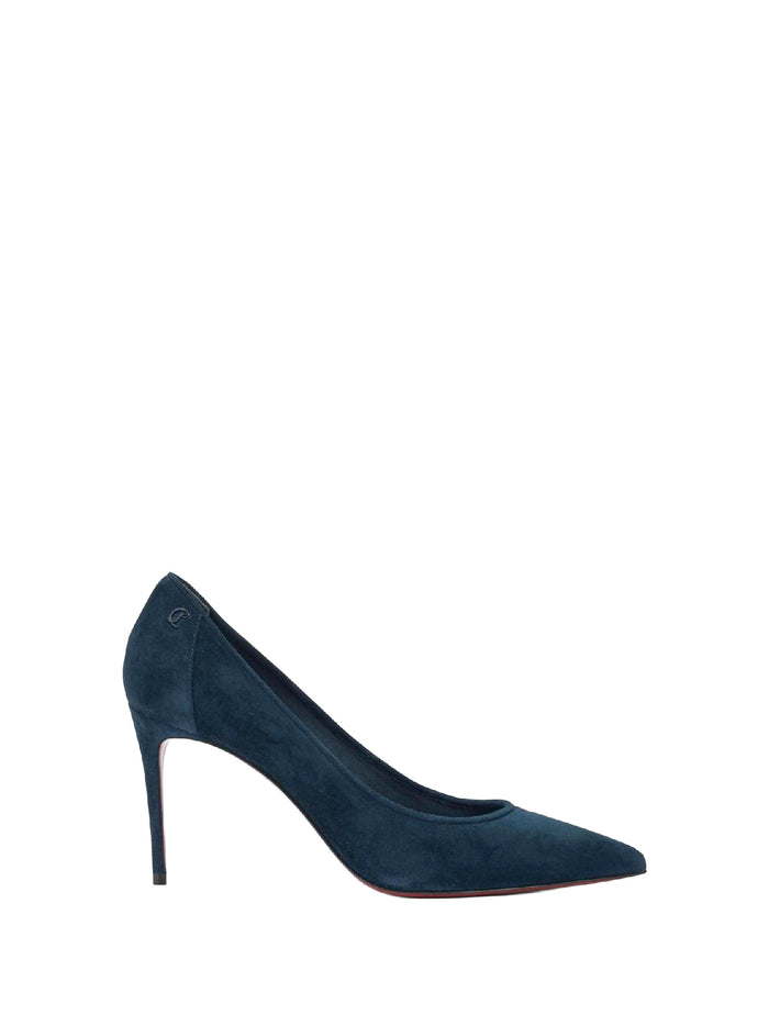 Louboutin With Heel Blue Calf Leather
