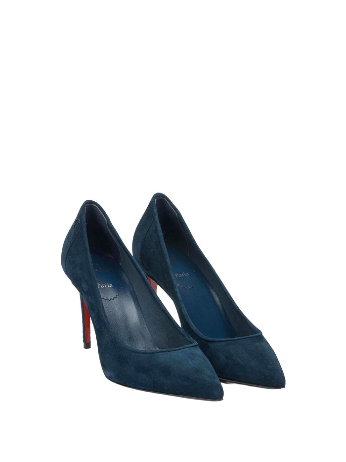 Louboutin With Heel Blue Calf Leather