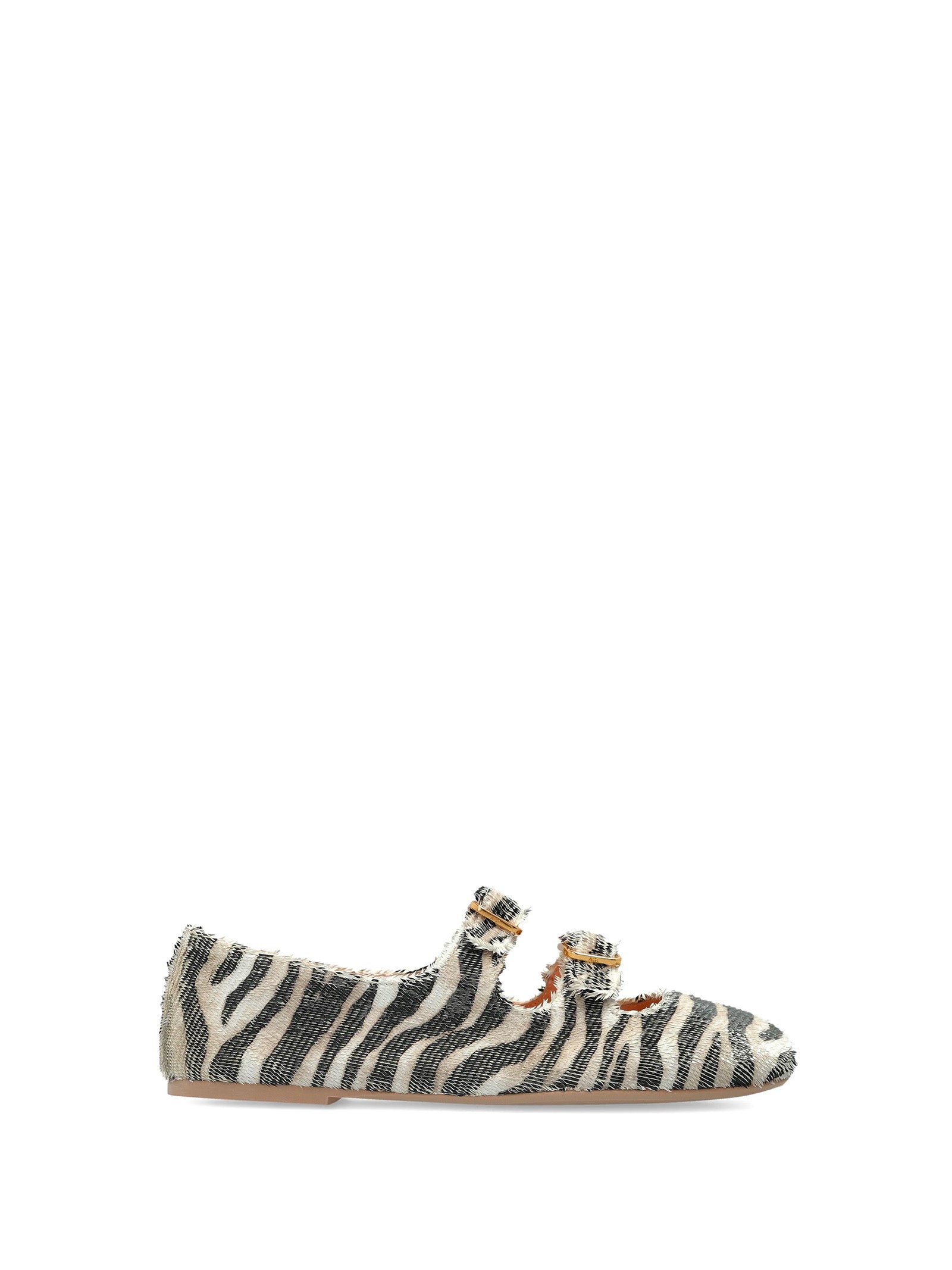 Agl Flat Shoes Black White Basic Pelle