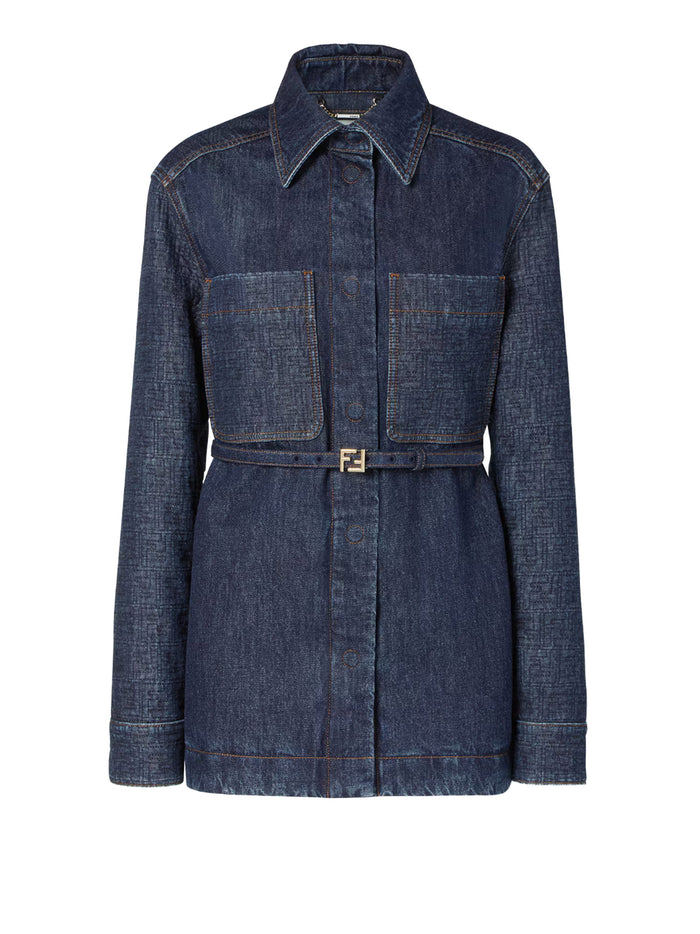 Fendi Jackets Blueberry-26 Co+interno In Tessuto
