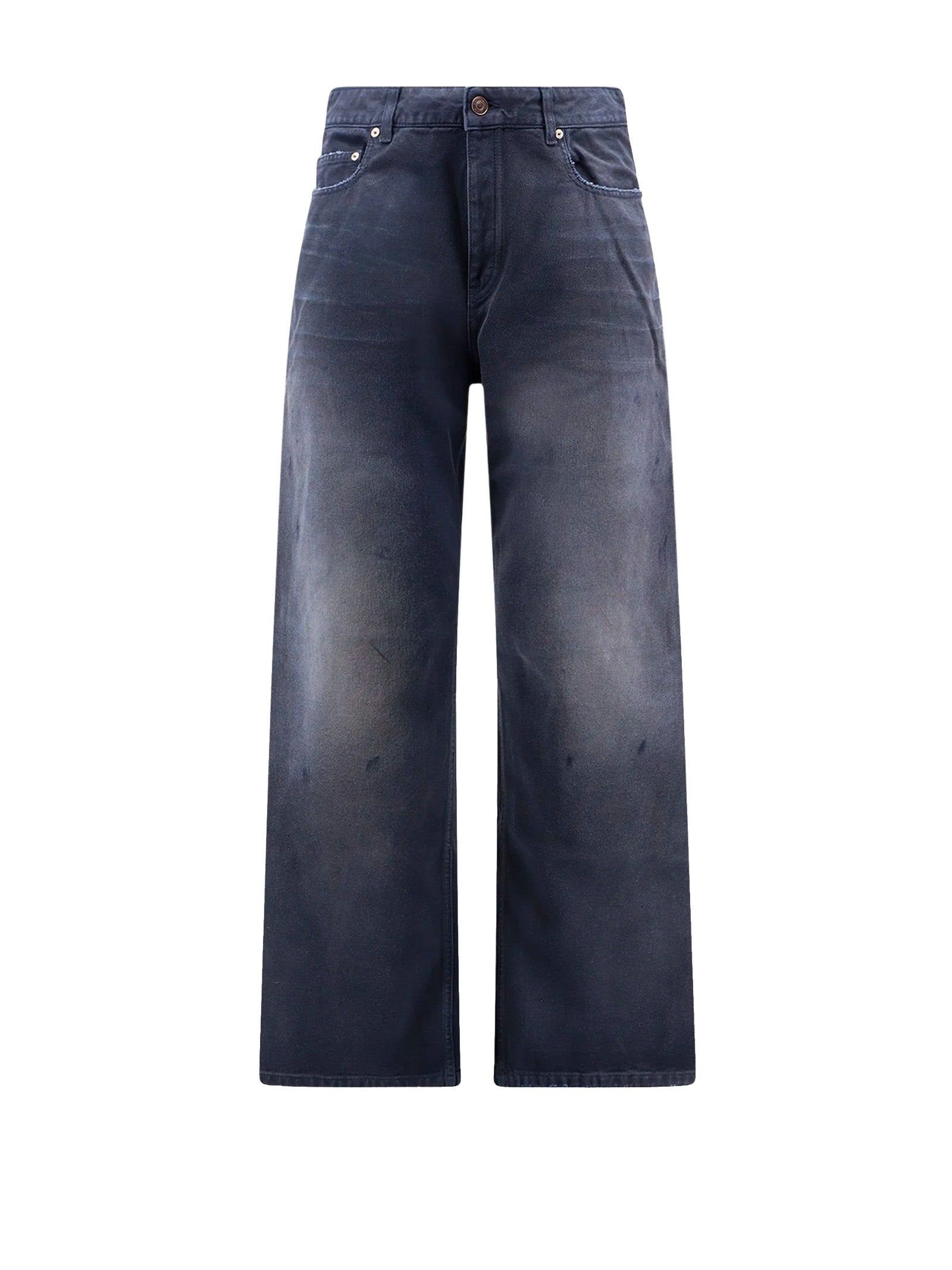 Balenciaga Jeans Navy Dirty Dark Blue Cotton