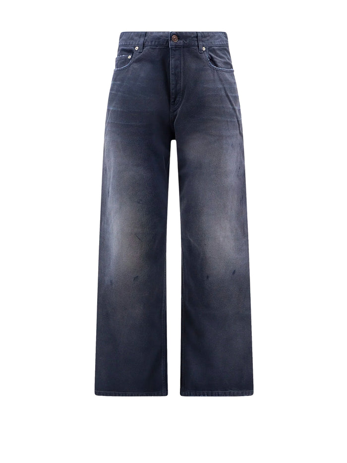 Balenciaga Jeans Navy Dirty Dark Blue Cotton