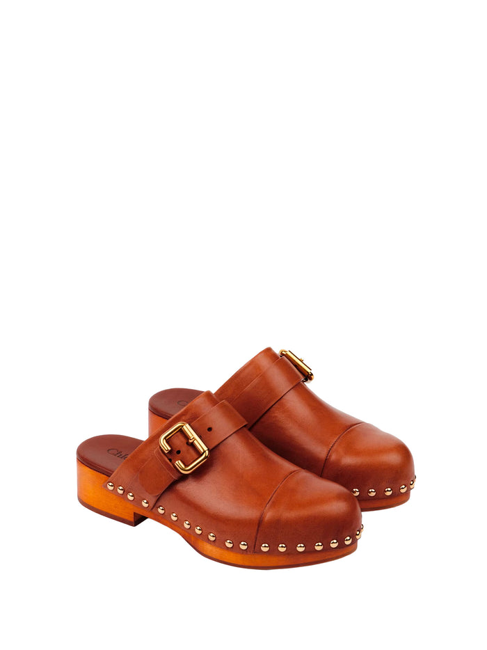 Chloè Sandals Ginger Brown Leather