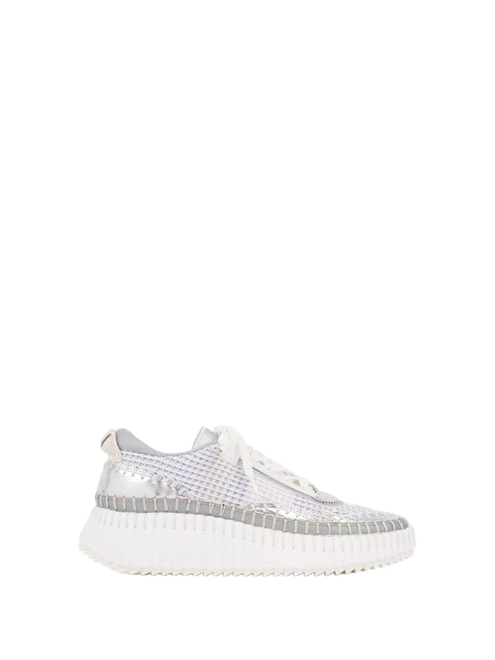 Chloè Sneakers Silver Grey Leather