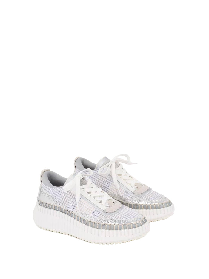 Chloè Sneakers Silver Grey Leather