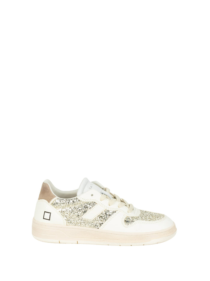 D.A.T.E. Sneakers Glitter Platinum