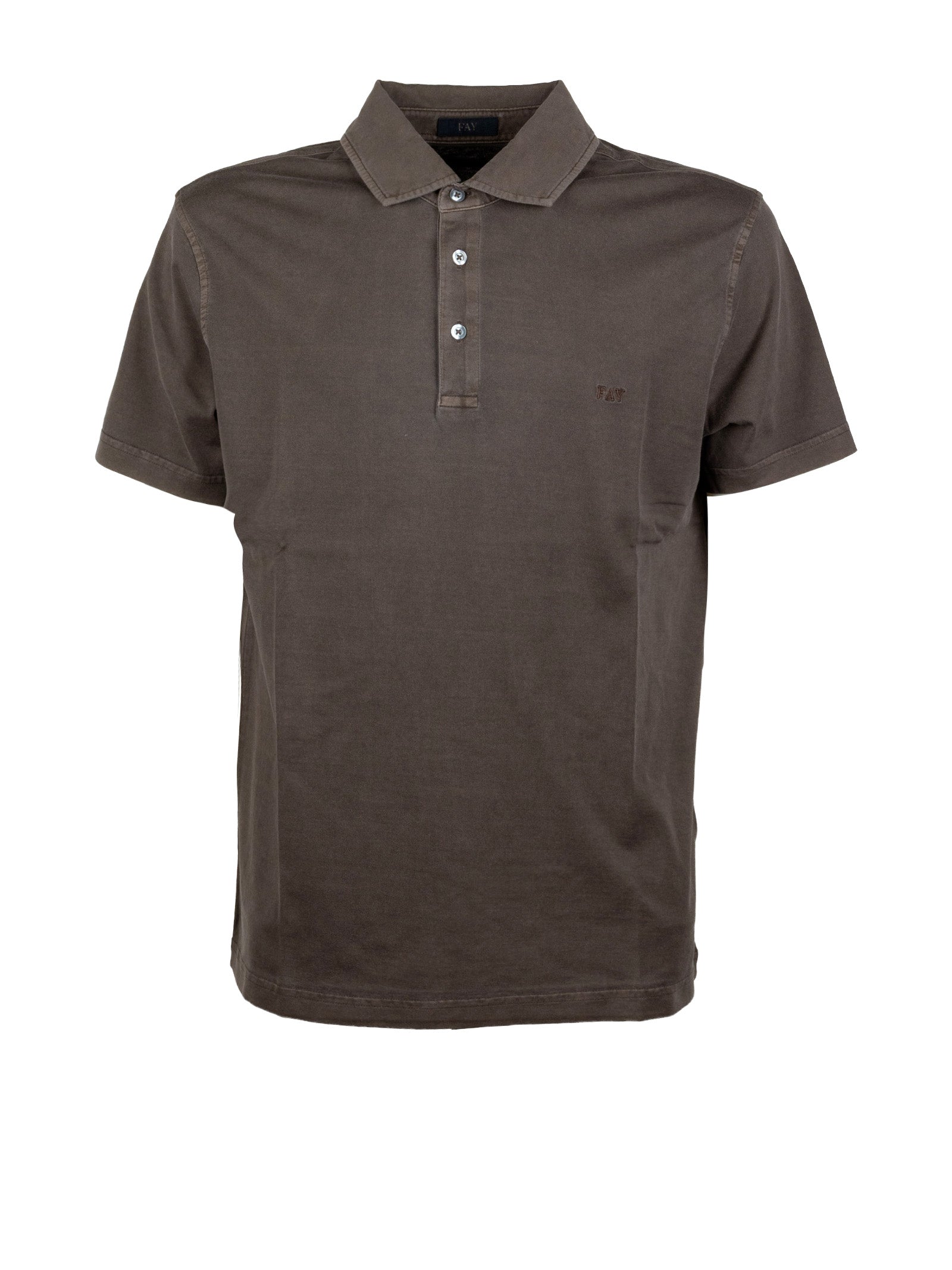 Fay T-shirts and Polos Marrone Scuro