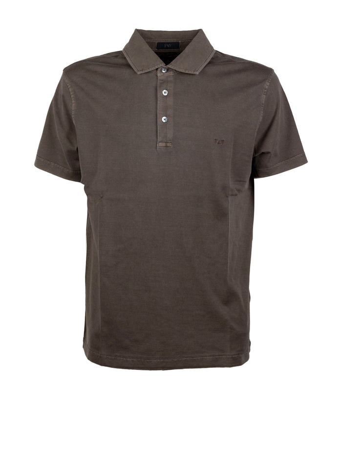 Fay T-shirts and Polos Marrone Scuro