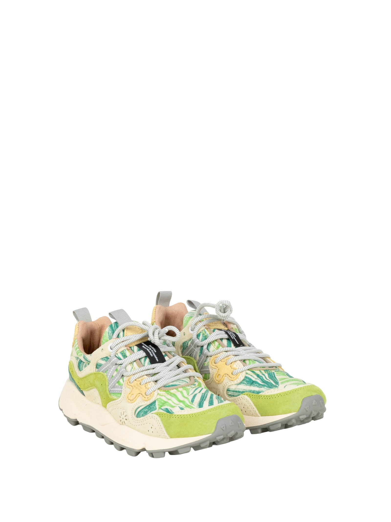 Flower Mountain Sneakers Paint Lime