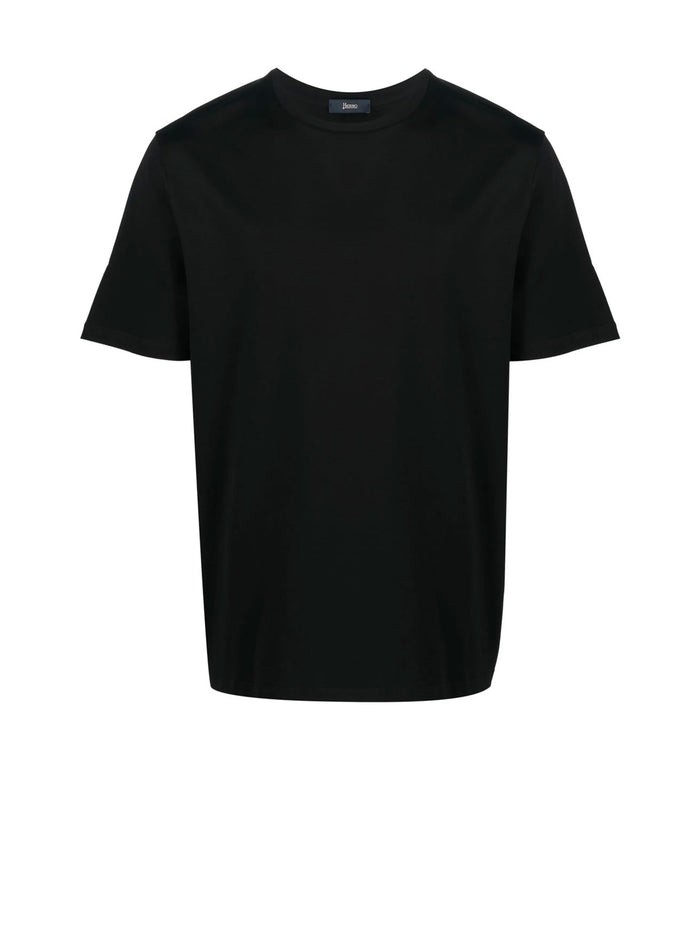 Herno T-Shirts And Polos Black Cotton Elastane