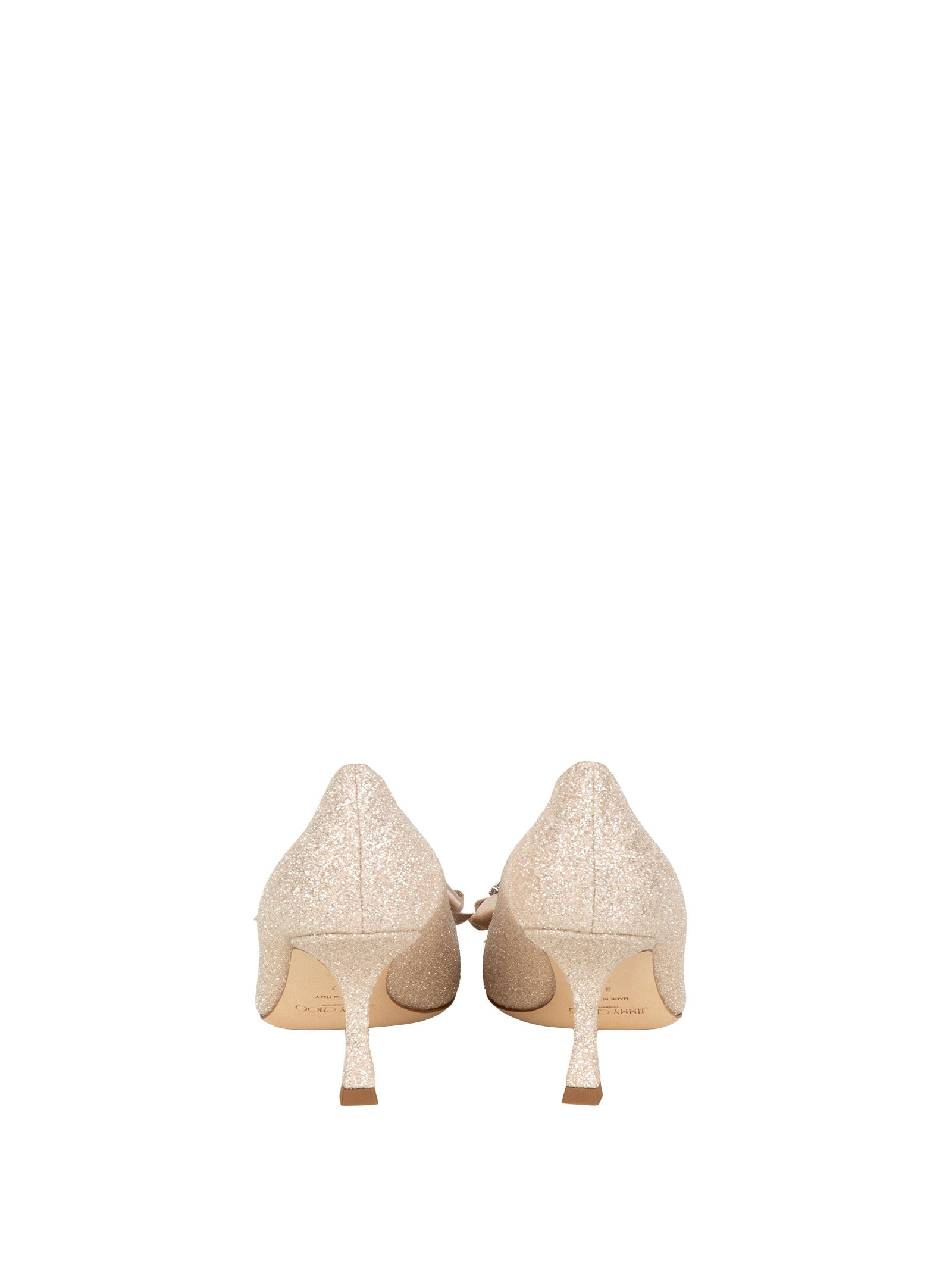 Jimmy Choo With Heel Light Soft Gold/ Crystal