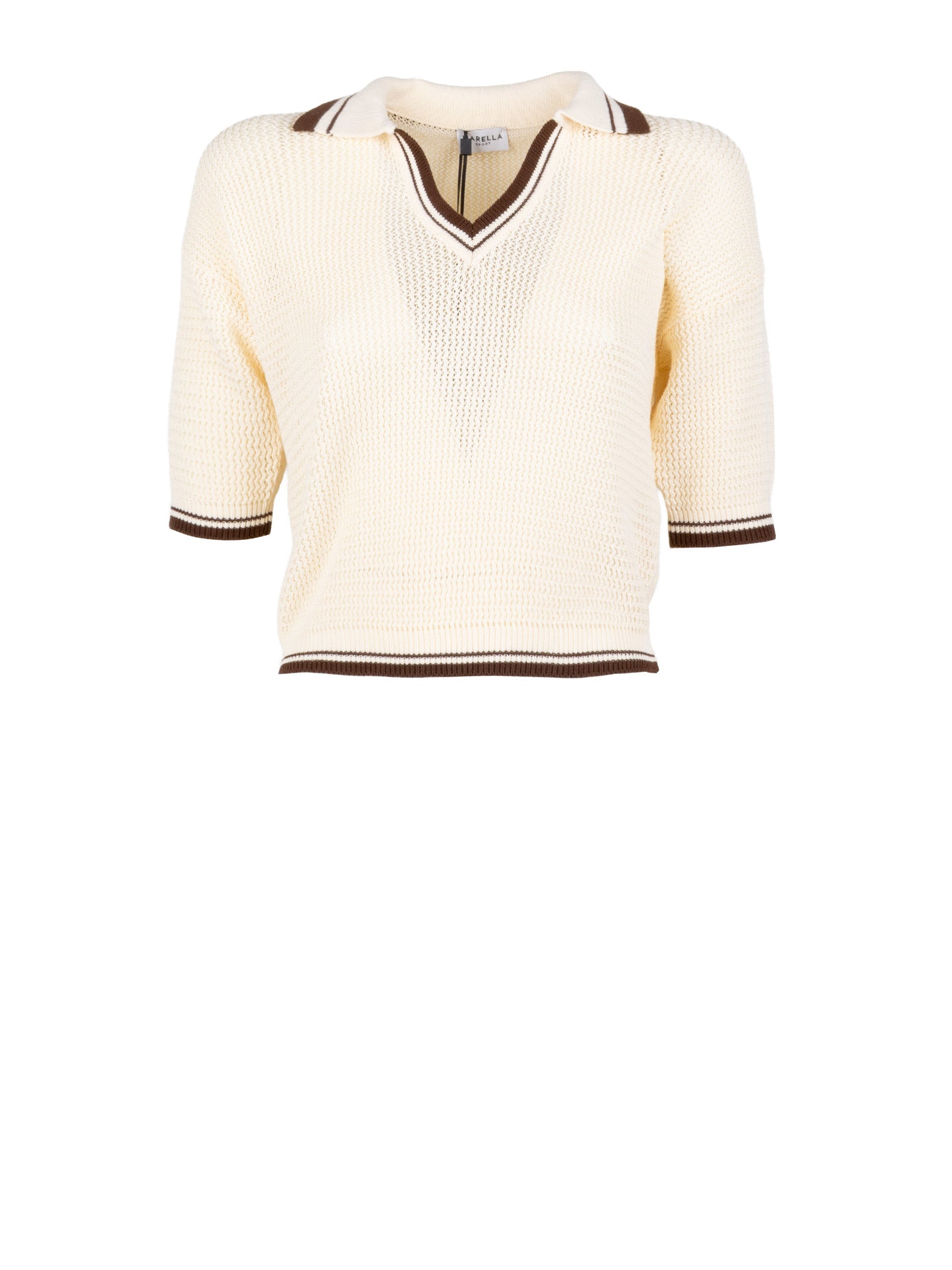 Marella T-Shirts And Polos Crema Marrone
