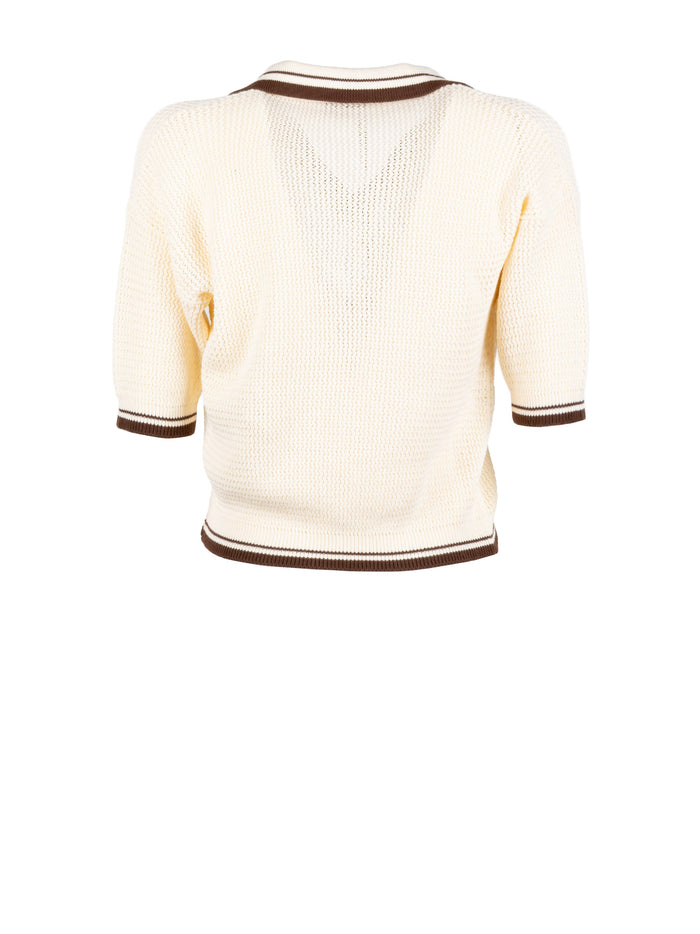 Marella T-Shirts And Polos Crema Marrone
