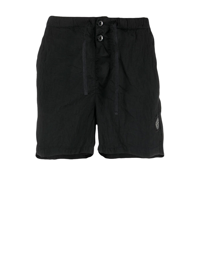 Stone Island Shorts Black Fibra Poliammidica