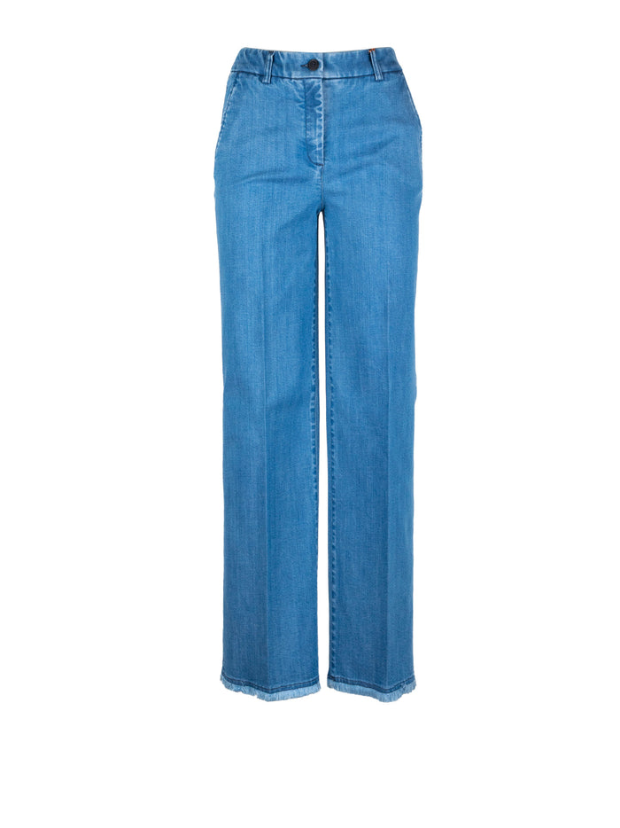Via Masini 80 Trousers Blu Chiaro Delave