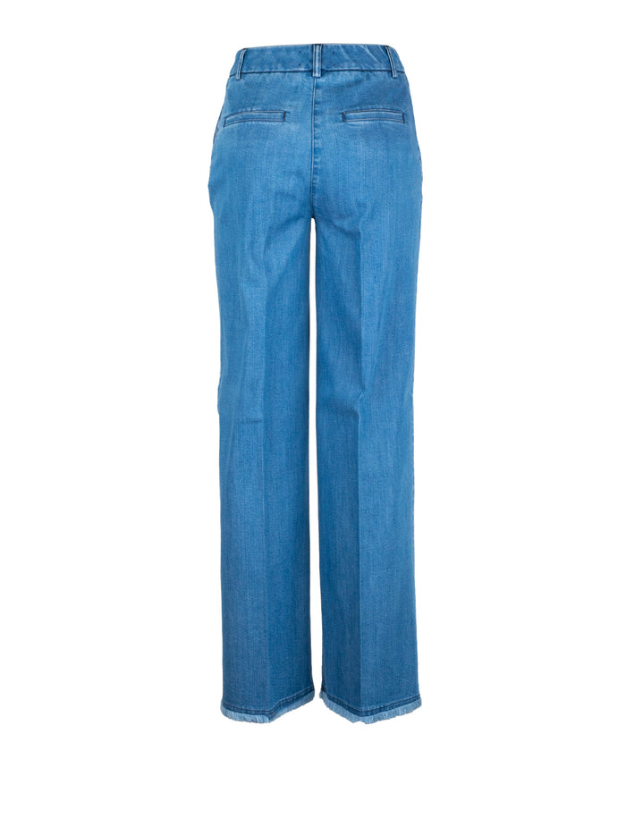 Via Masini 80 Trousers Blu Chiaro Delave