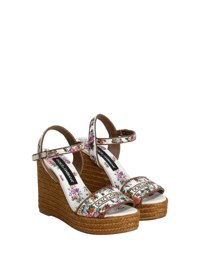 Dolce & Gabbana Flat shoes Bianco Multi Leather