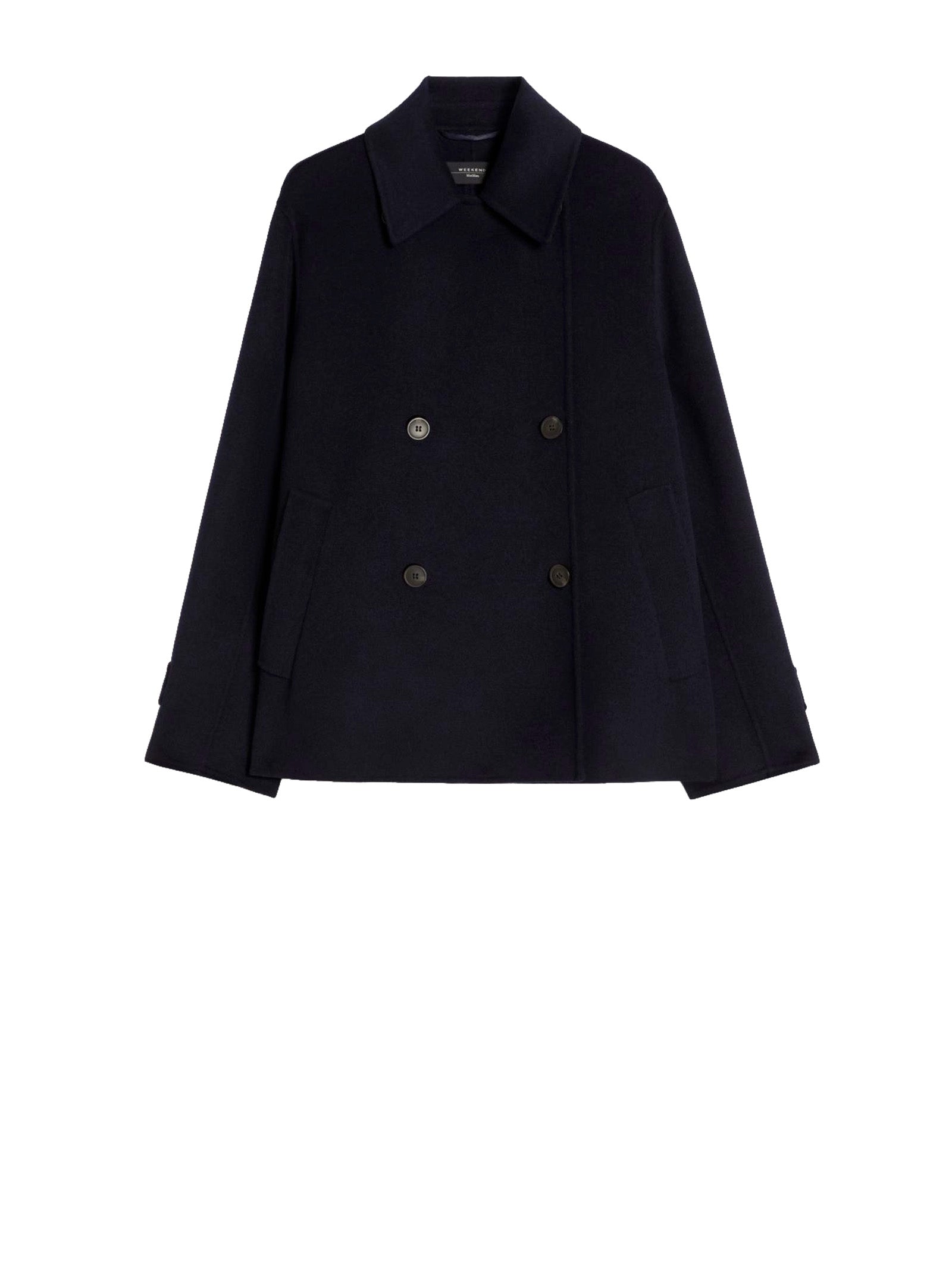 Max Mara Weekend Coats Blue Lana Vergine Poliammide