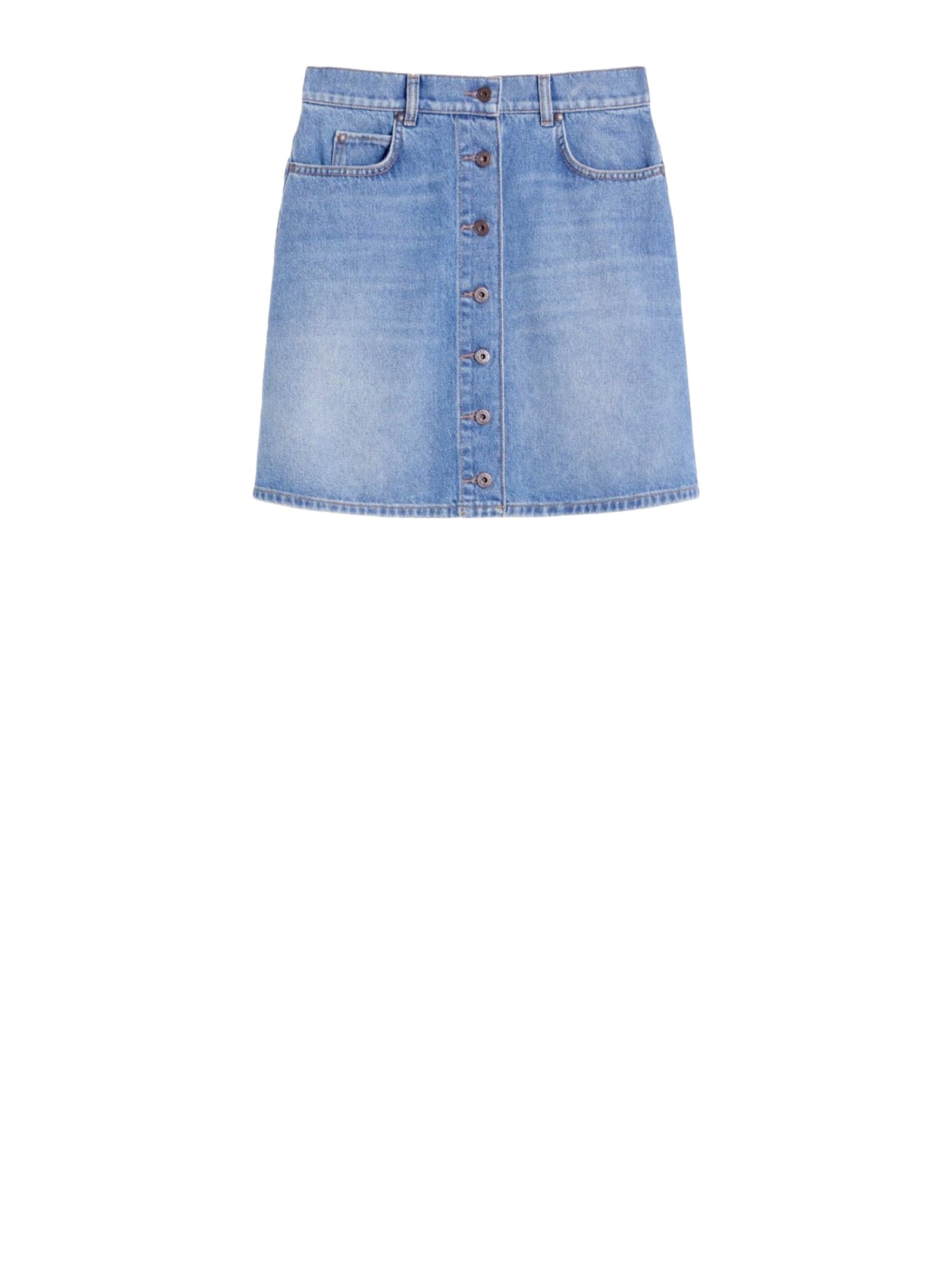 Max Mara Weekend Skirts Indaco Chiaro Cotone