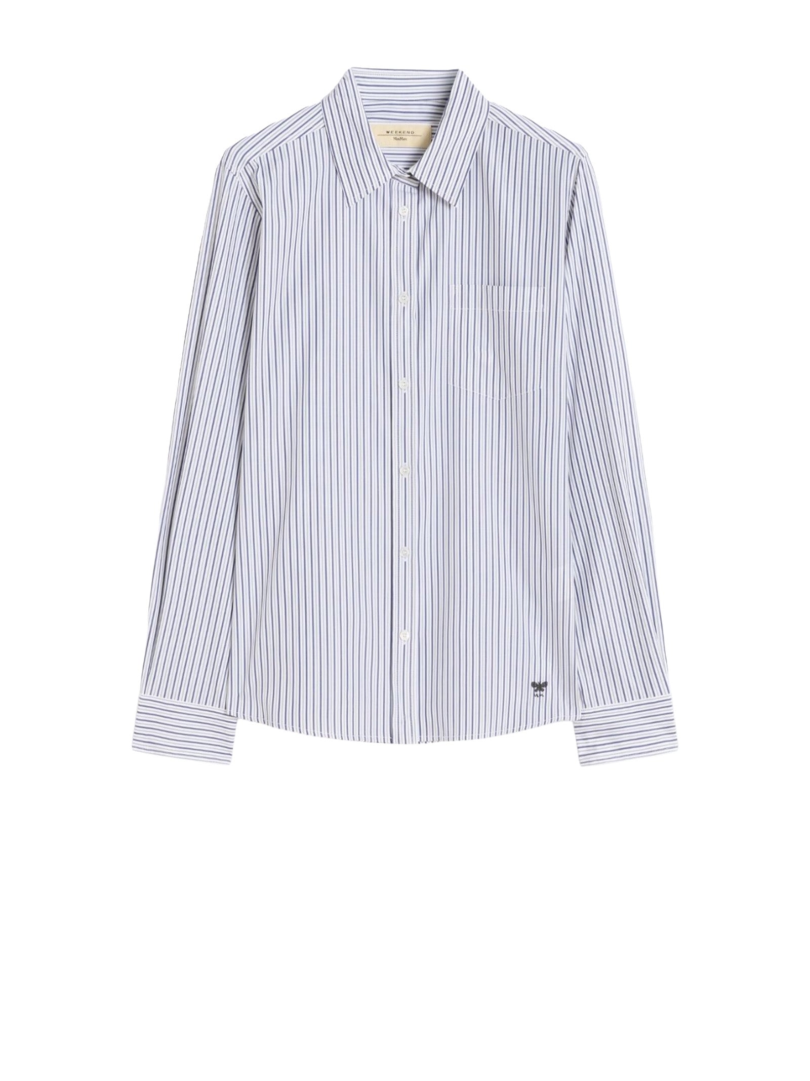 Max Mara Weekend Shirts Bianco/ Blu Cotone