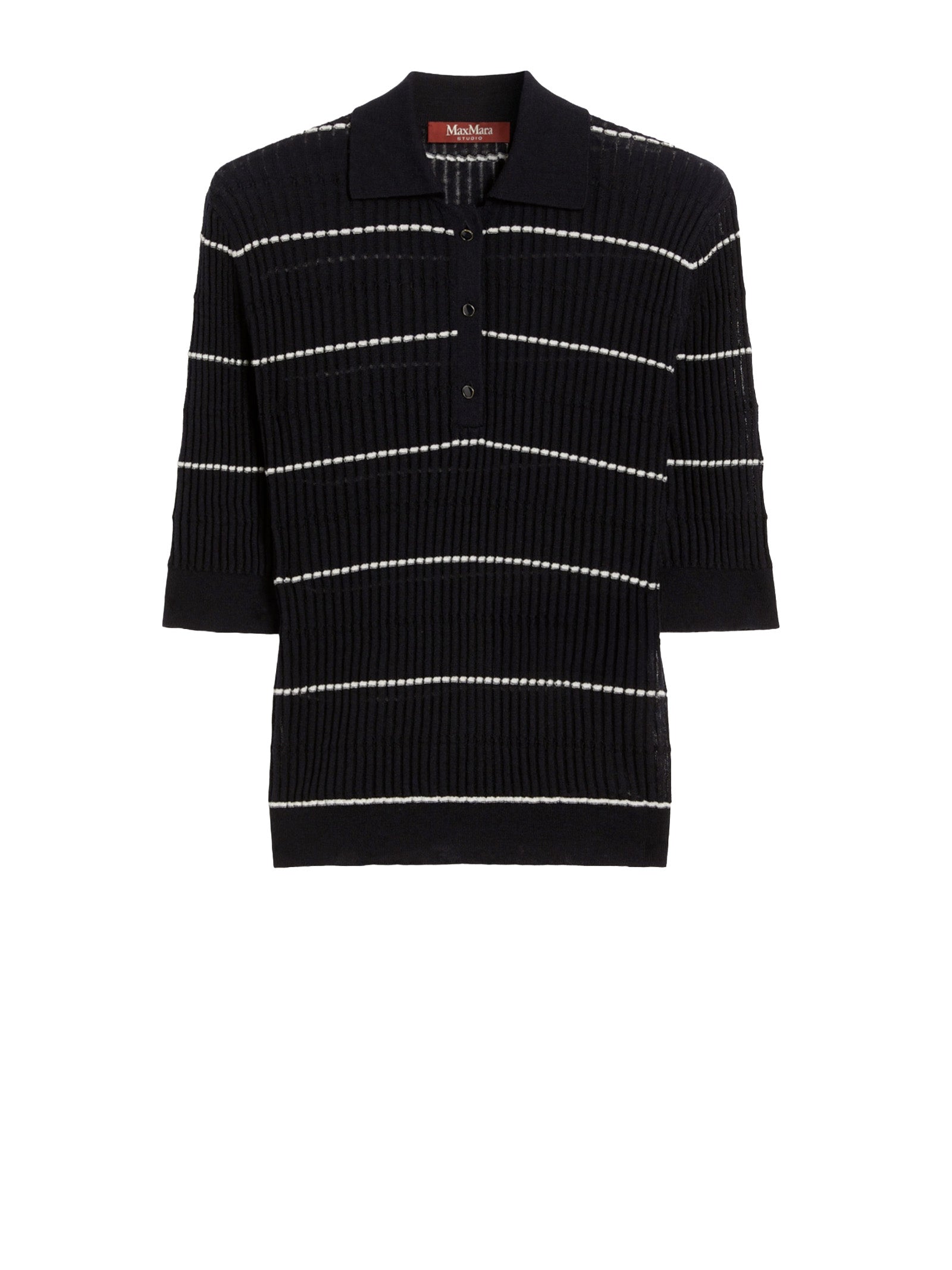Max Mara Studio Sweaters Blue In Maglia Seta