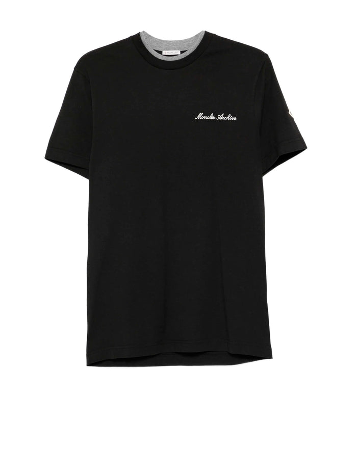 Moncler T-shirts and Polos Black Cotton