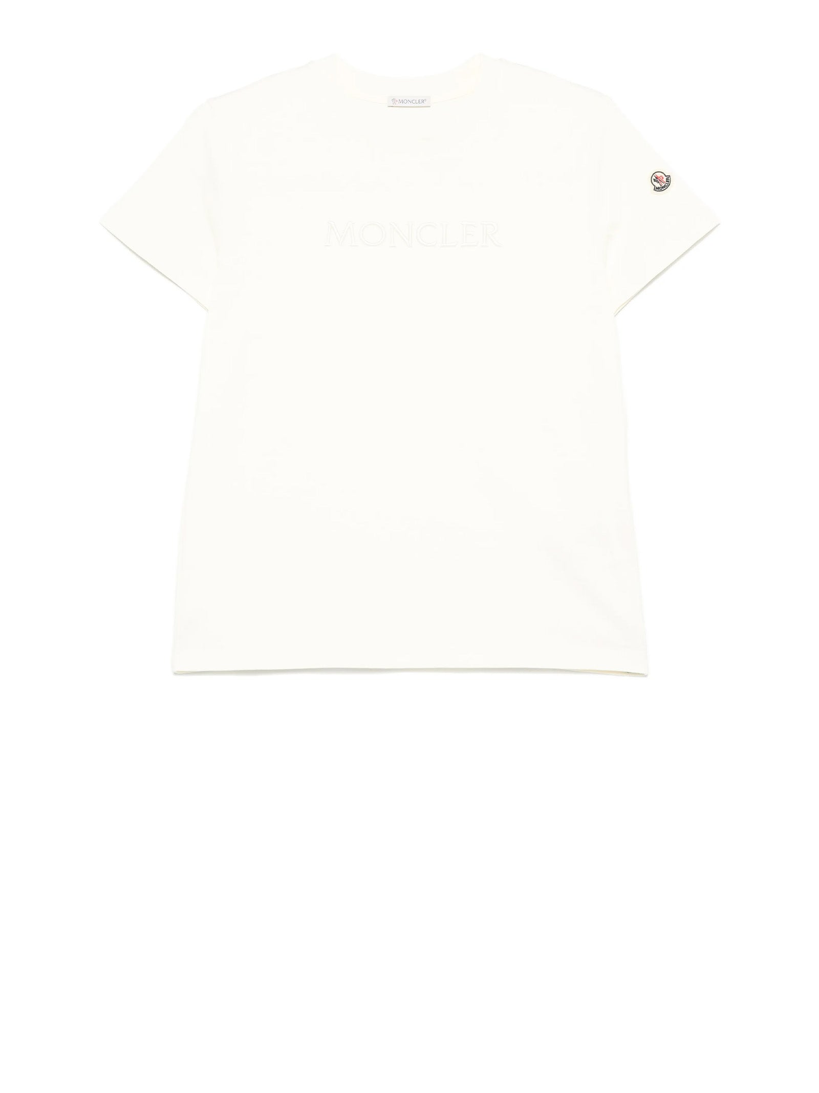 Moncler T-shirts and Polos White Cotton
