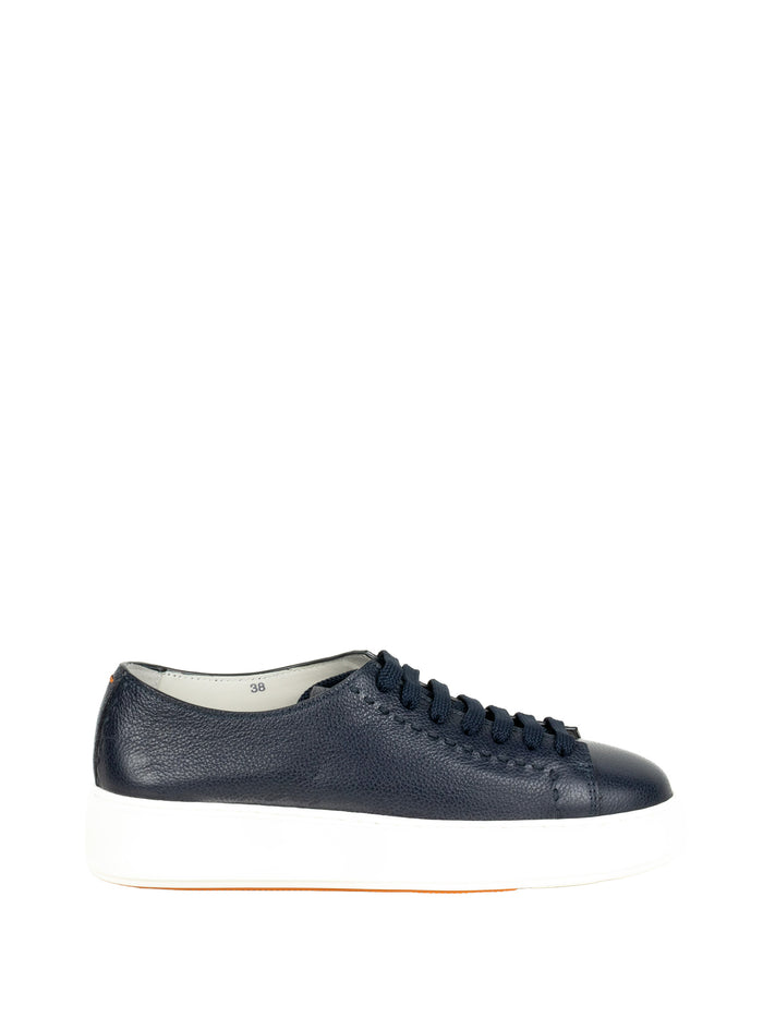 Santoni Sneakers Blue Leather