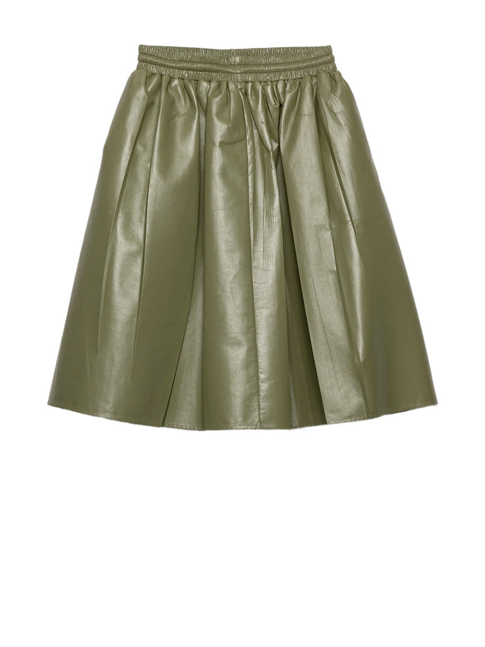 Prada Skirts Green Lamb Leather