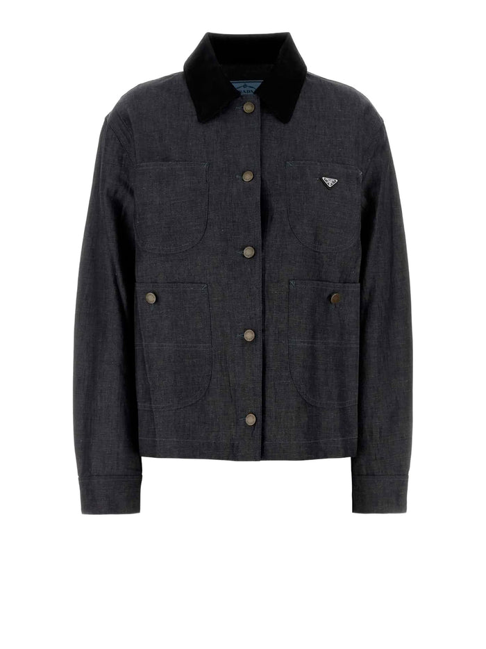 Prada Coats Blue Co Li